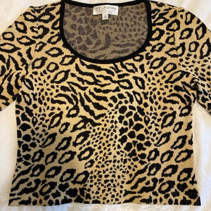 St. John Animal Print Sweater